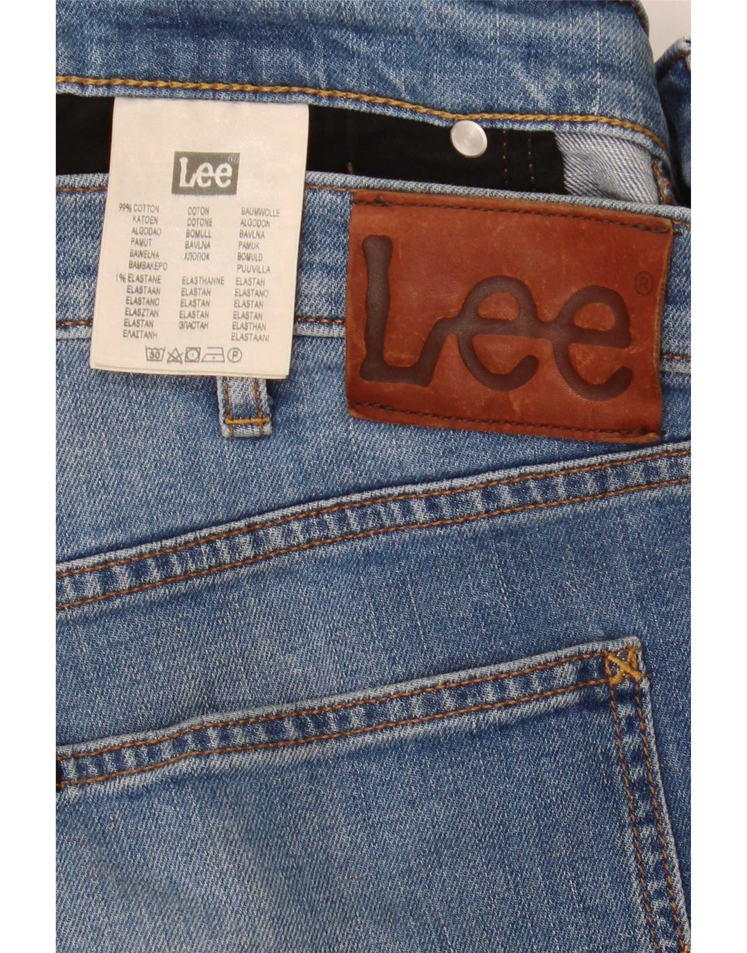 Lee Mens Daren Slim Jeans W36 L32 Azul Algodão