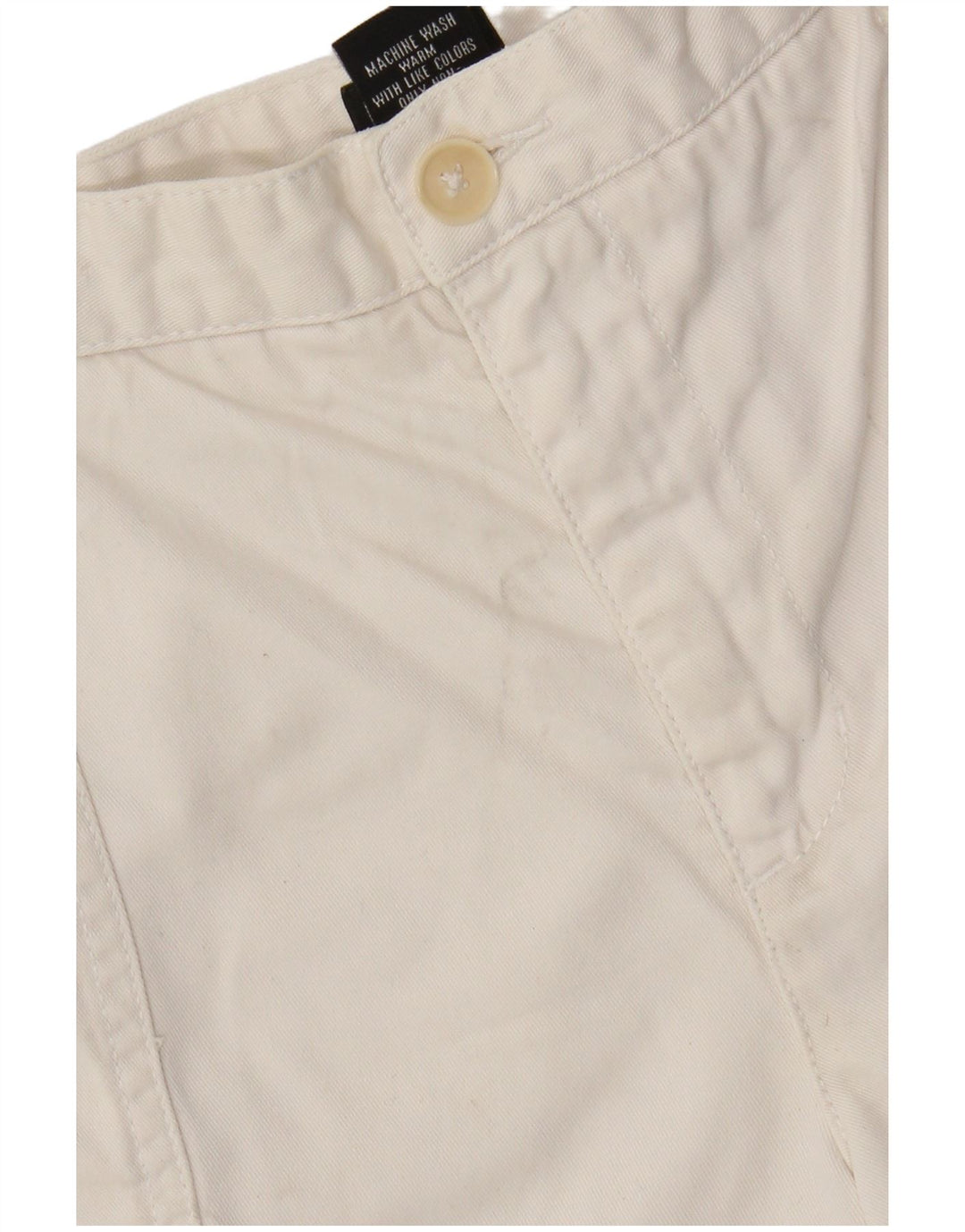 Shorts Chino feminino Calvin Klein US 6 médio W28 algodão branco