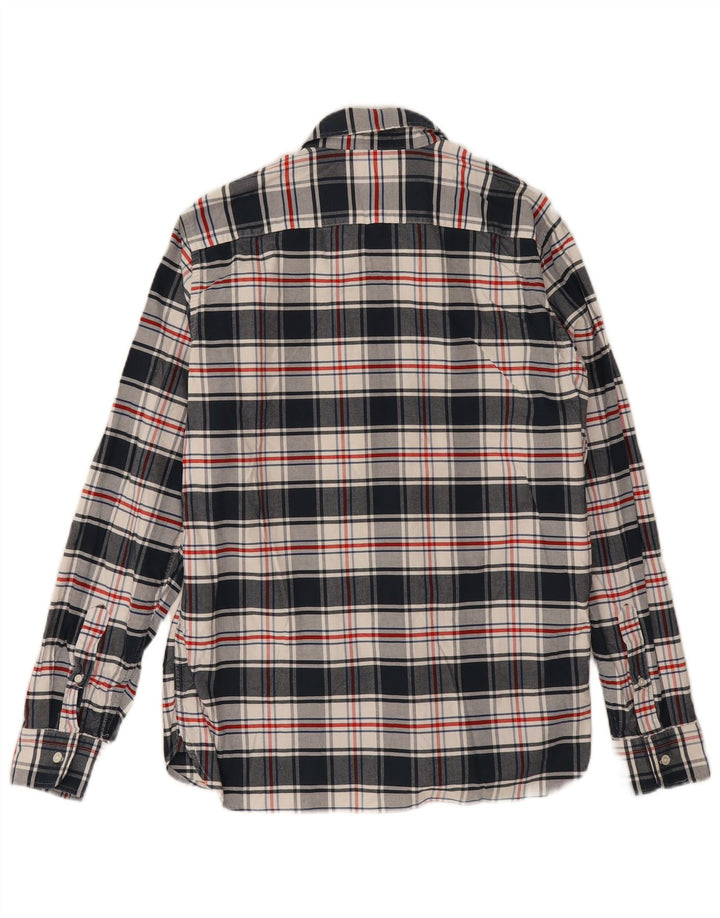 Camisa masculina Levi's grande xadrez azul marinho de algodão