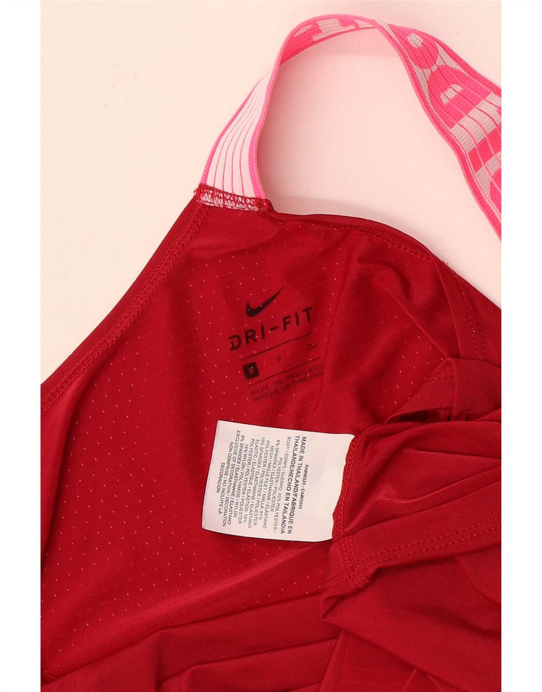 Colete gráfico feminino Nike UK 10 pequeno poliéster colorblock vermelho