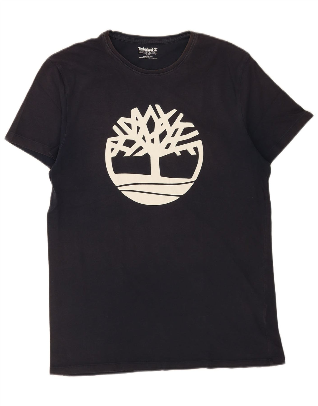 Timberland Camiseta masculina gráfica Top médio algodão azul marinho