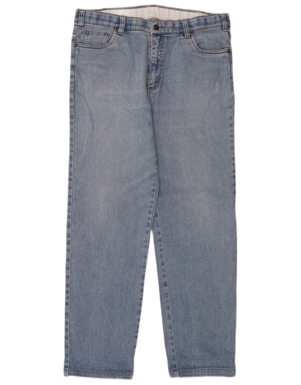 Jeans retos masculinos vintage W36 L32 algodão azul
