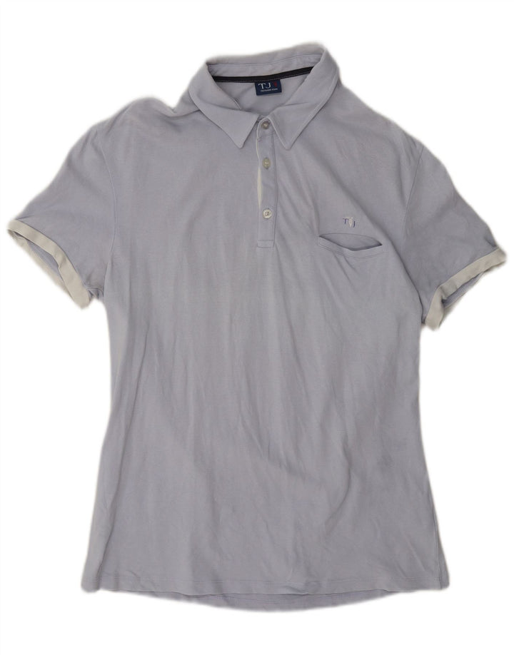 Camisa polo masculina Trussardi Jeans algodão azul médio