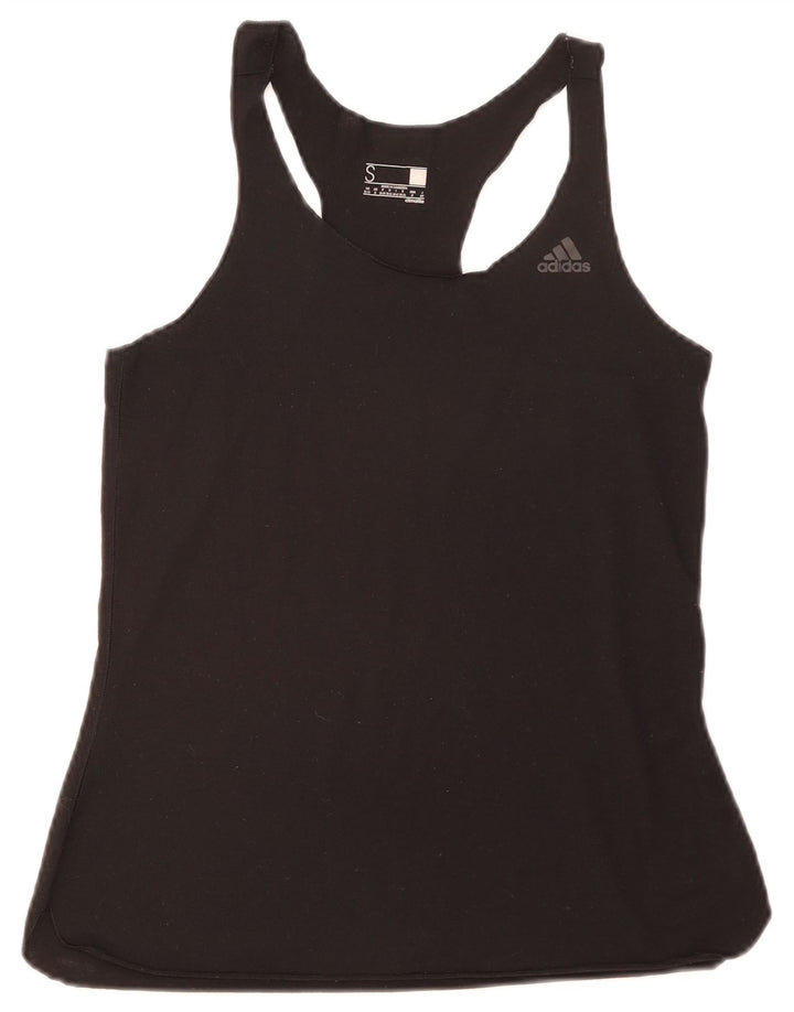 Adidas Womens Graphic Vest Top UK 8/10 Pequeno Poliéster Preto