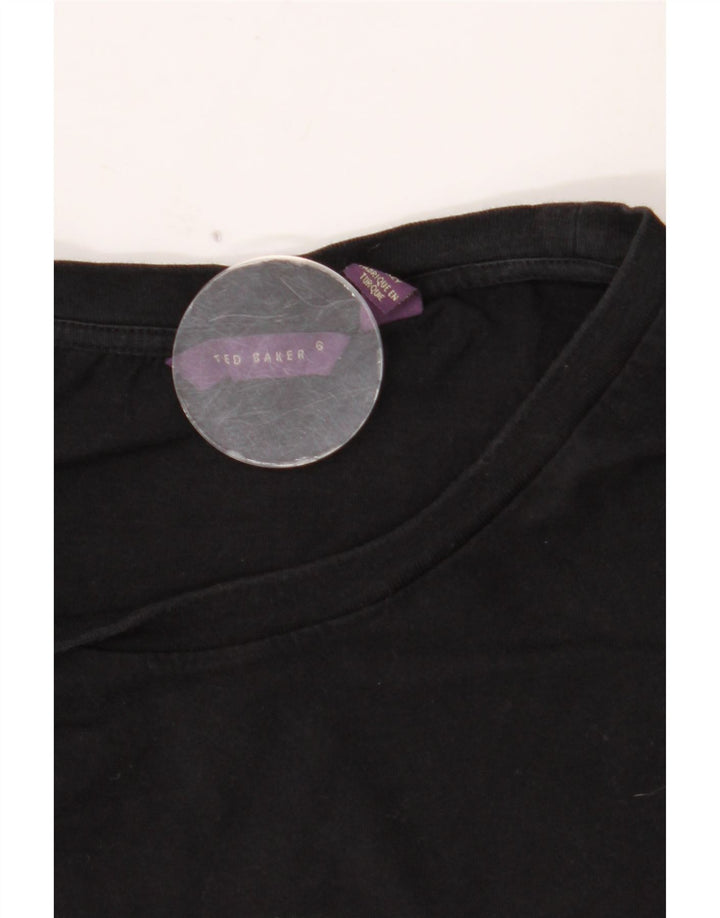 Camiseta gráfica masculina TED BAKER tamanho superior 6 2XL preta