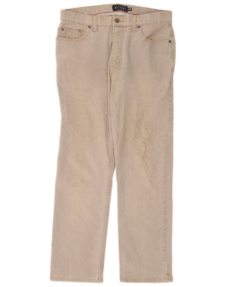 Calça jeans reta masculina Marks & Spencer Blue Harbor W34 L29 algodão cinza