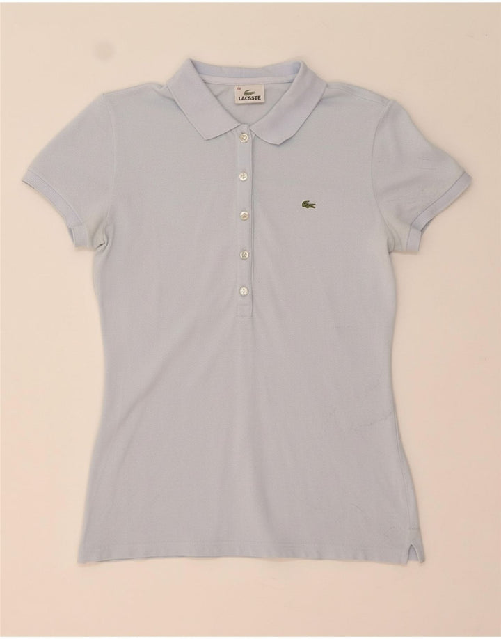 Polo feminino LACOSTE EU 40 algodão azul médio