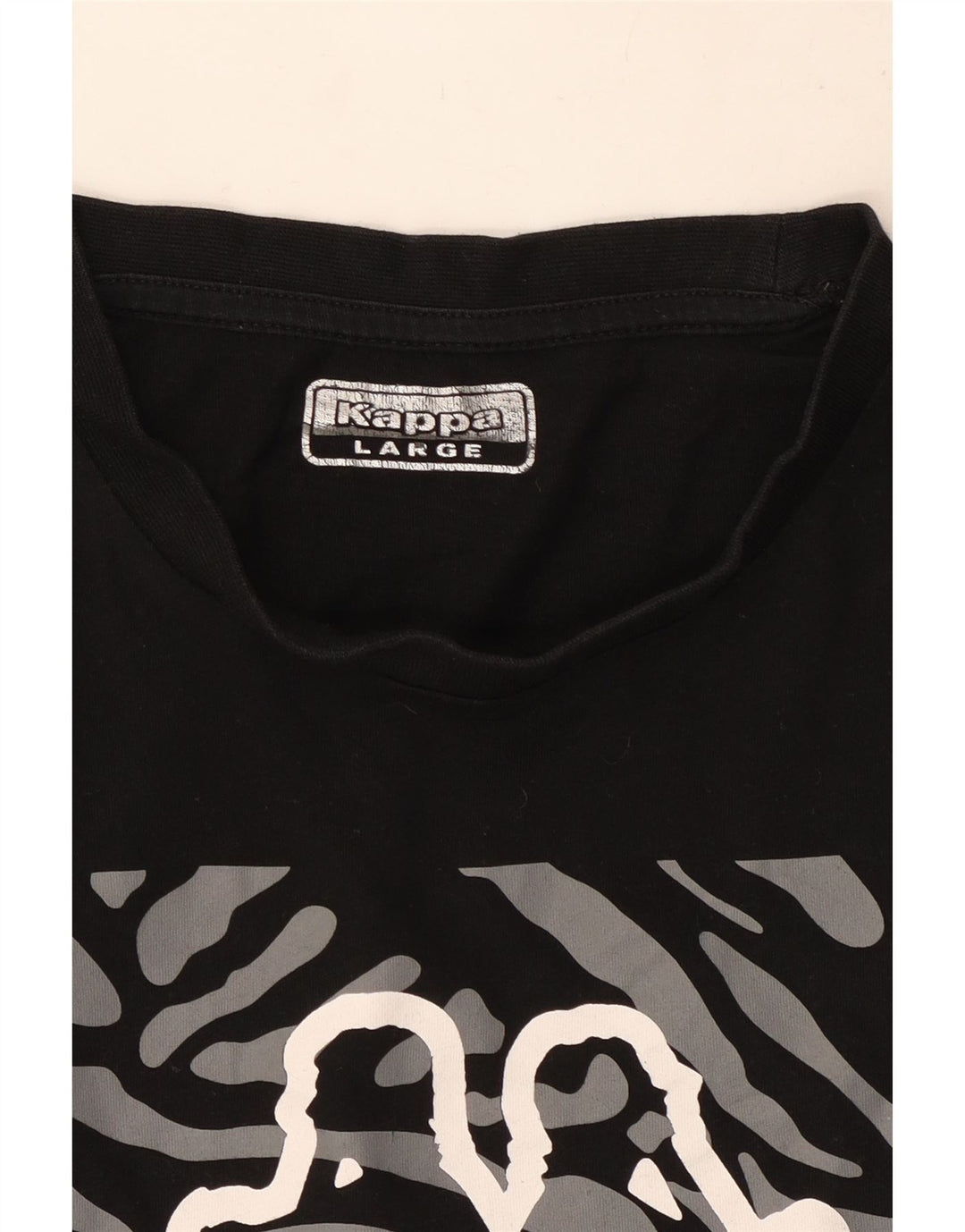 Camiseta gráfica masculina Kappa Top grande preto