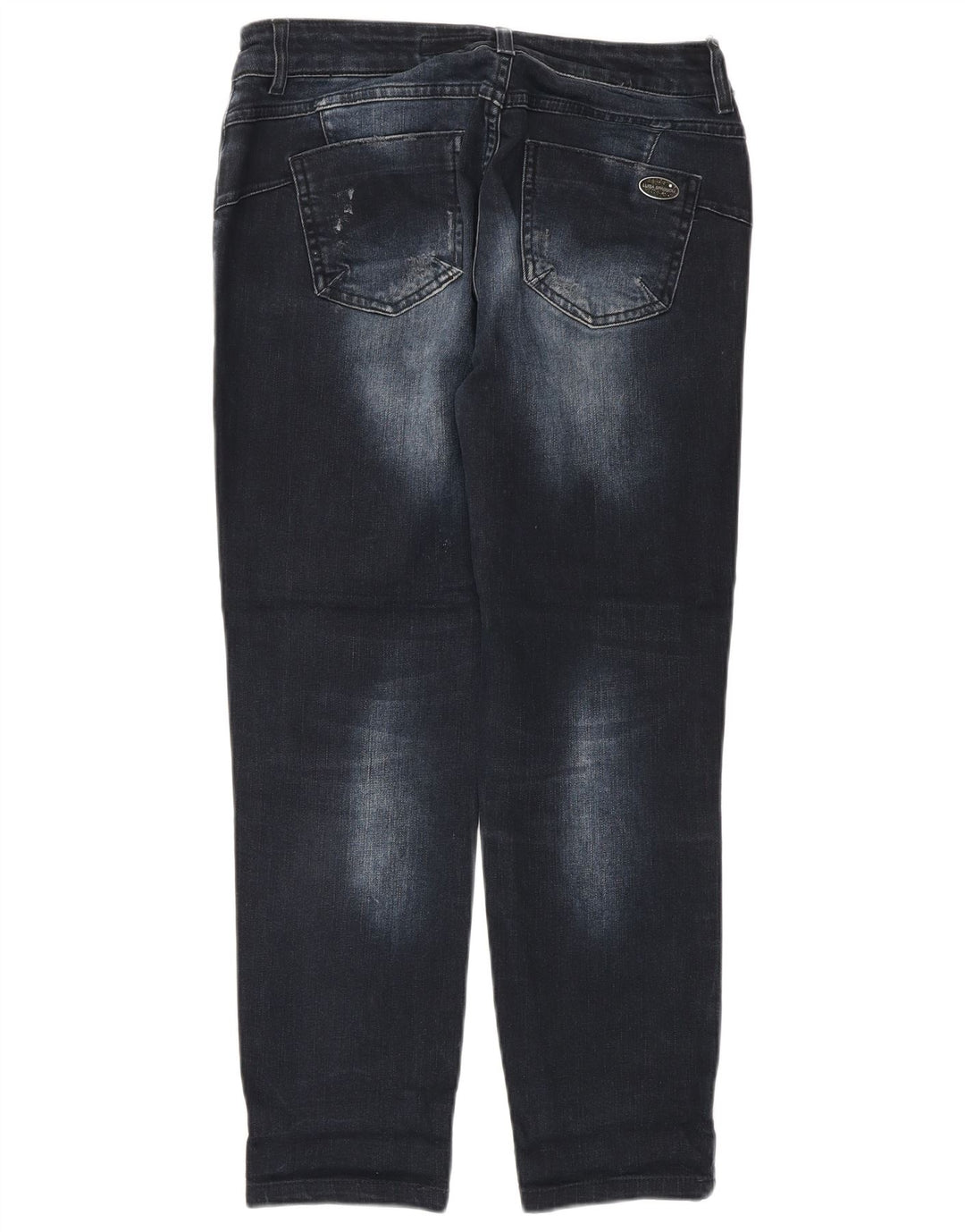 LUISA SPAGNOLI Calça Jeans Feminina Slim Cropped IT 40 Pequeno W27 L25 Azul Marinho