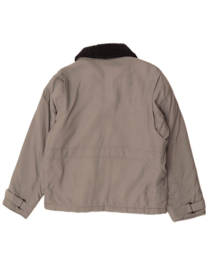 Jaqueta corta-vento masculina Caterpillar UK 38 bloco colorido cinza médio