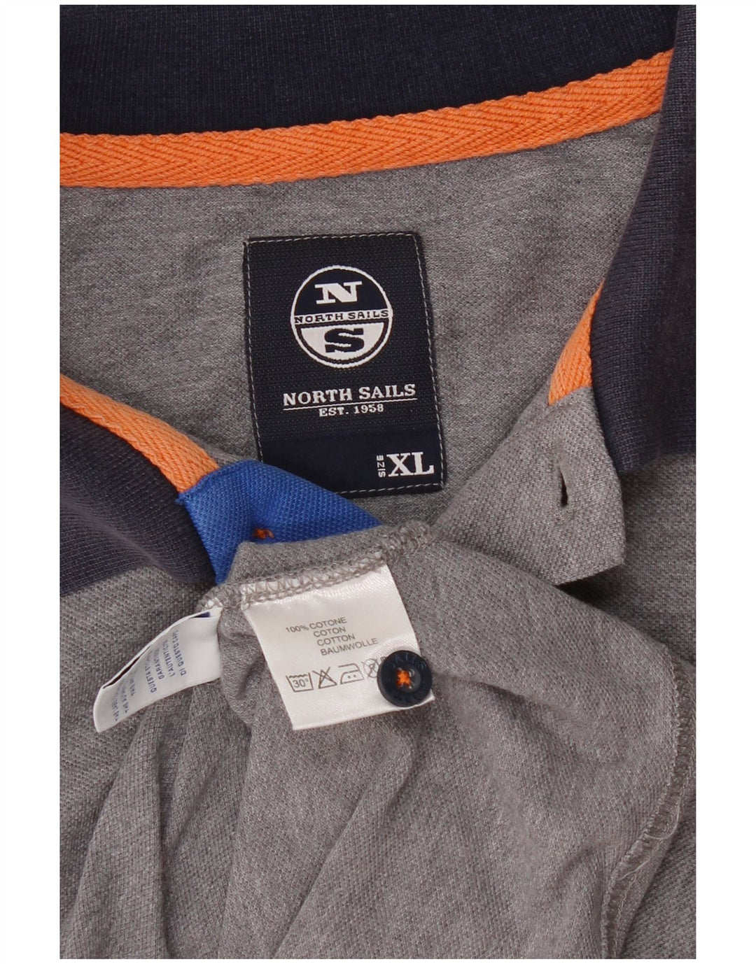 Camisa polo masculina North Sails Graphic XL cinza algodão