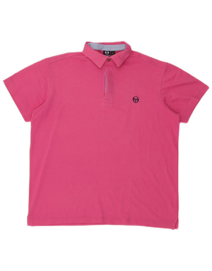 Camisa pólo masculina Sergio Tacchini grande rosa