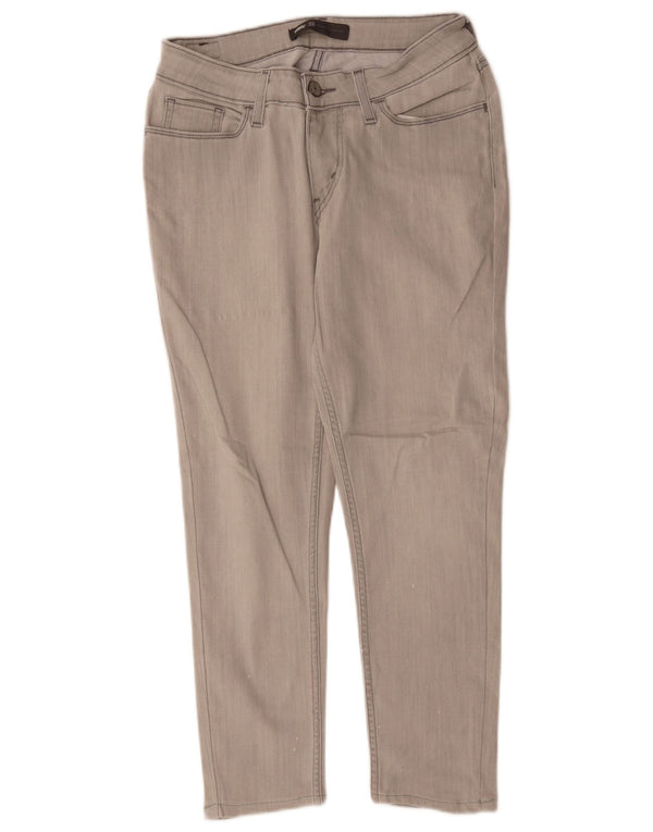 Jeans recortados femininos Levi's W28 L25 algodão cinza