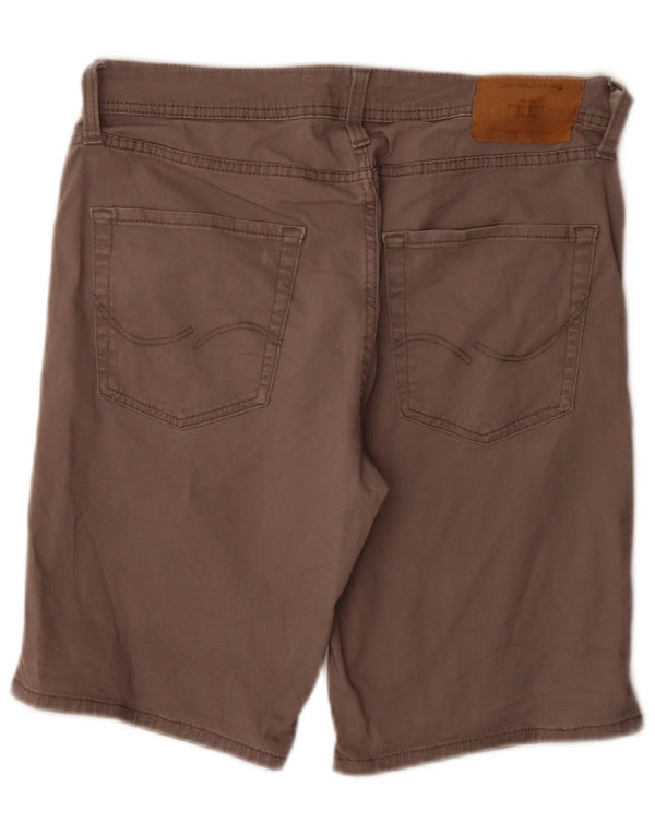 Shorts casuais masculinos Jack & Jones pequenos W29 algodão cinza
