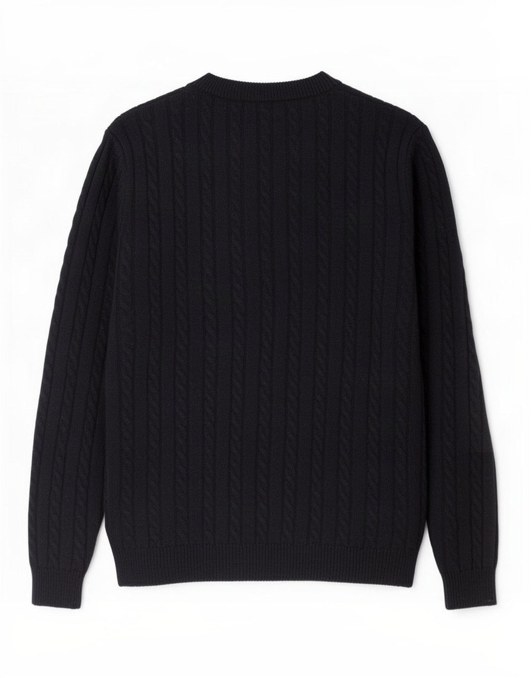 Suéter masculino Sun68 com gola redonda, lã azul marinho médio