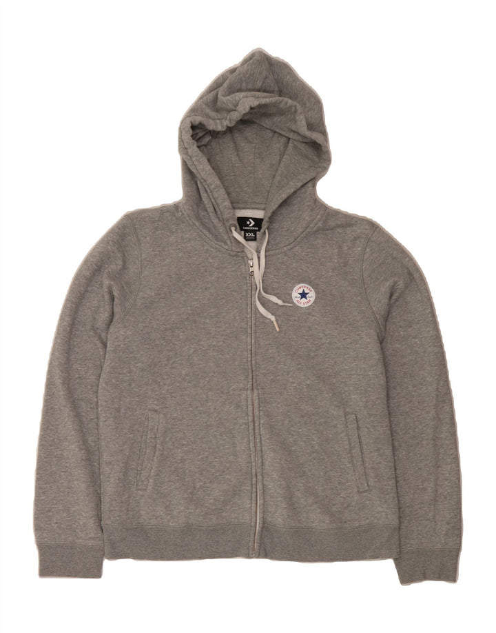 CONVERSE Womens Zip Hoodie Sweater UK 20 2XL Grey Cotton Vintage Converse and Second-Hand Converse from Messina Hembry 
