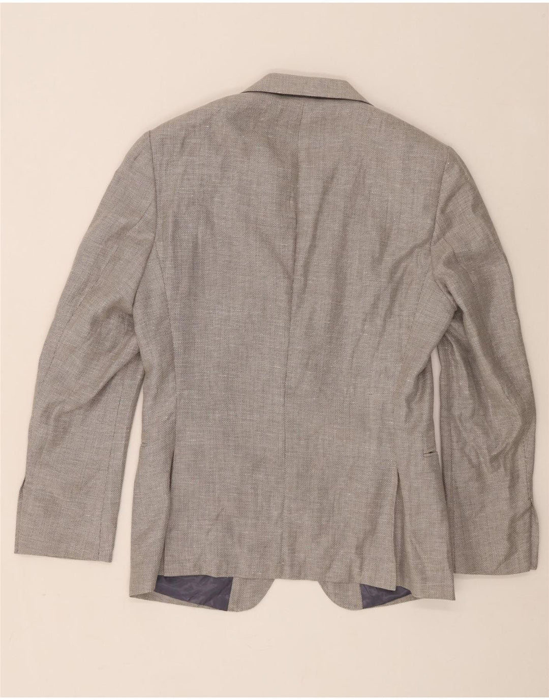 Jaqueta Blazer Masculina Reiss com 2 Botões Reino Unido 38 Lã Cinza Médio