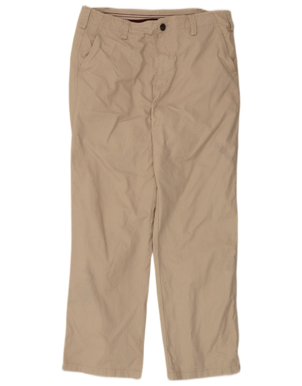 Zara Calça Chino Masculina Reta EU 42 Grande W32 L29 Algodão Bege