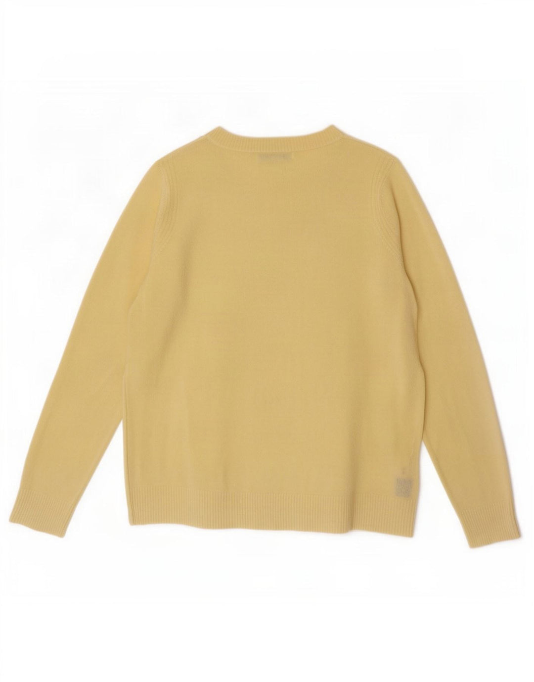 Suéter feminino Marks & Spencer com gola canoa Reino Unido 12 acrílico amarelo médio