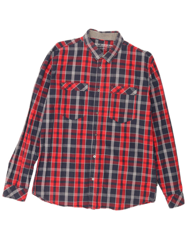 Camisa masculina Jack & Jones XL algodão xadrez multicolorido