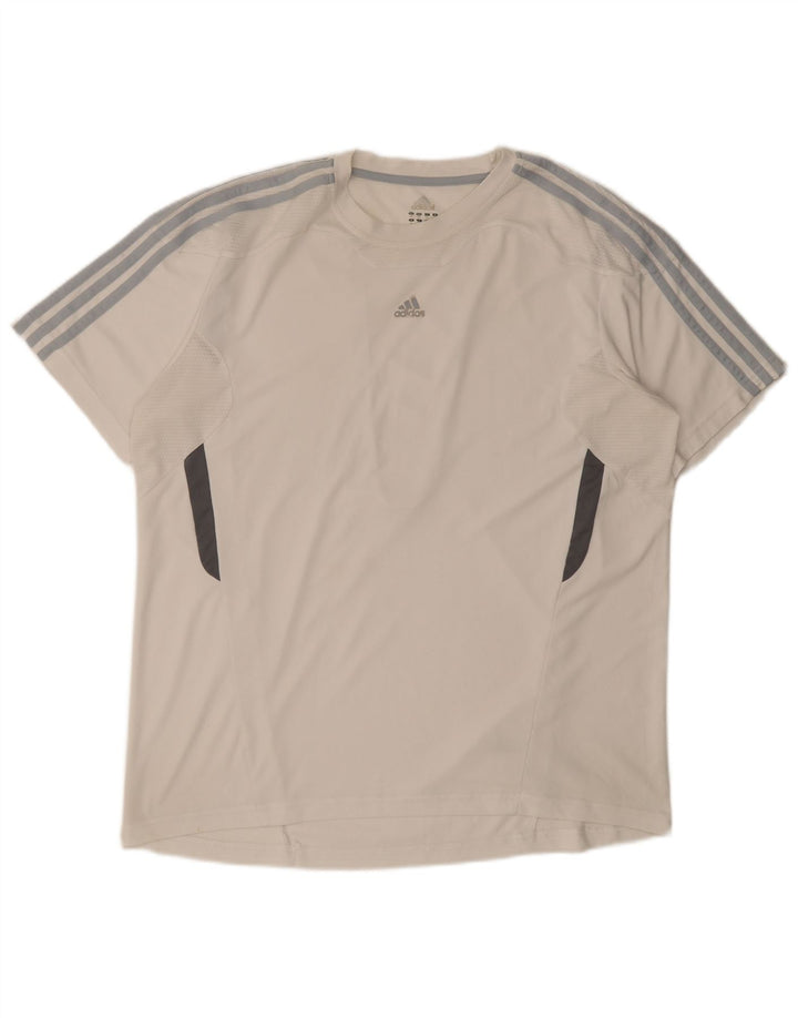 Adidas Masculino Climacool Camiseta Top XL Branco Colourblock Poliéster