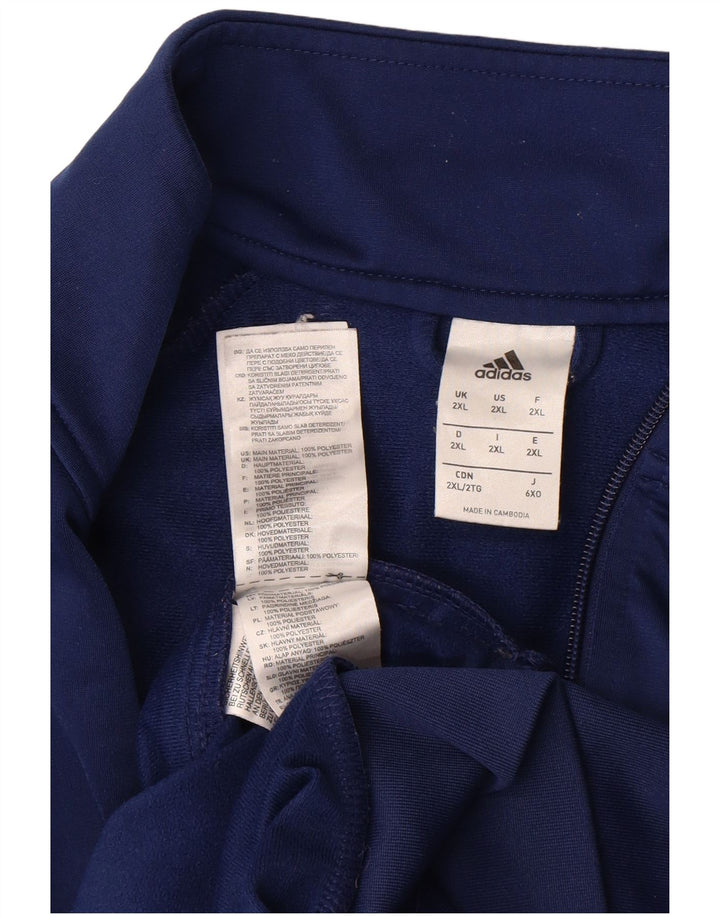 Adidas Mens Treino Top Jacket 2XL Poliéster Azul Marinho