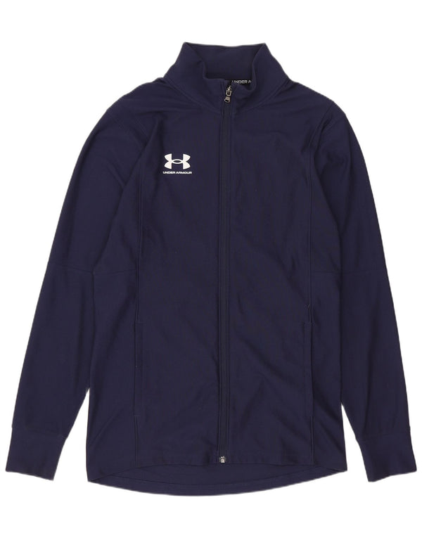 UNDER ARMOUR Mens Tracksuit Top Jacket Small Navy Blue Polyester