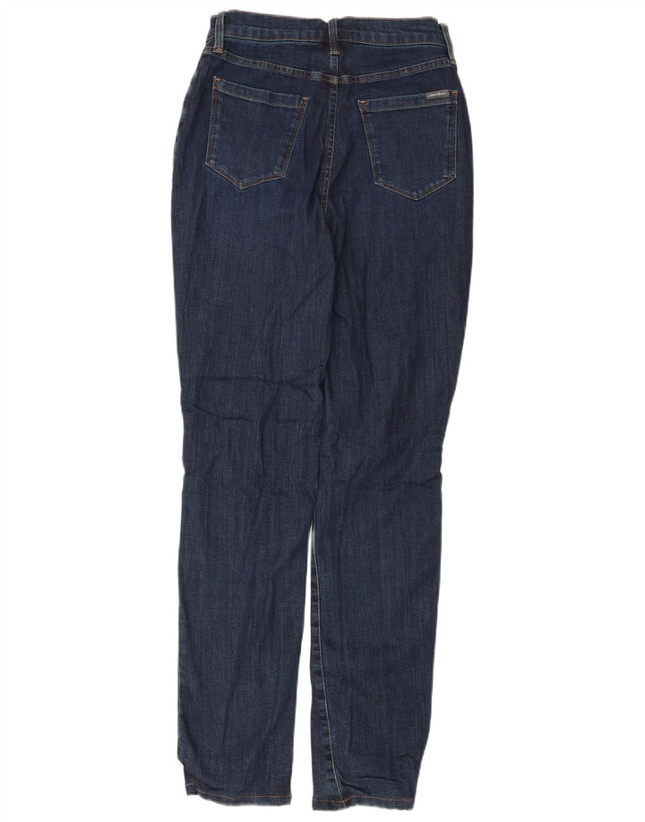 Eddie Bauer Jeans feminino levemente curvilíneo slim US 4 pequeno W28 L31 azul marinho
