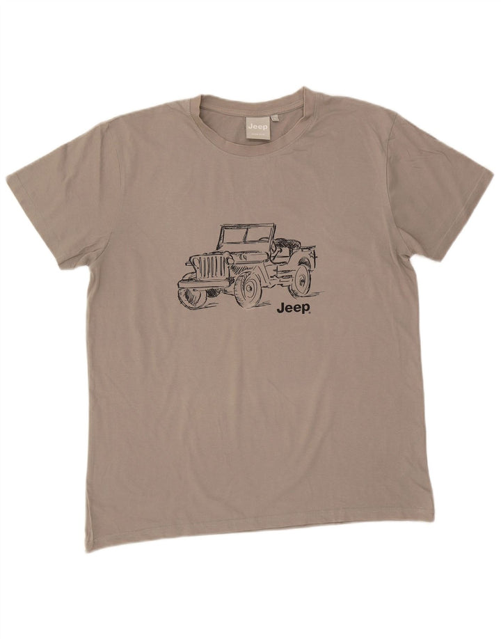 Camiseta gráfica masculina Jeep Top XL cinza