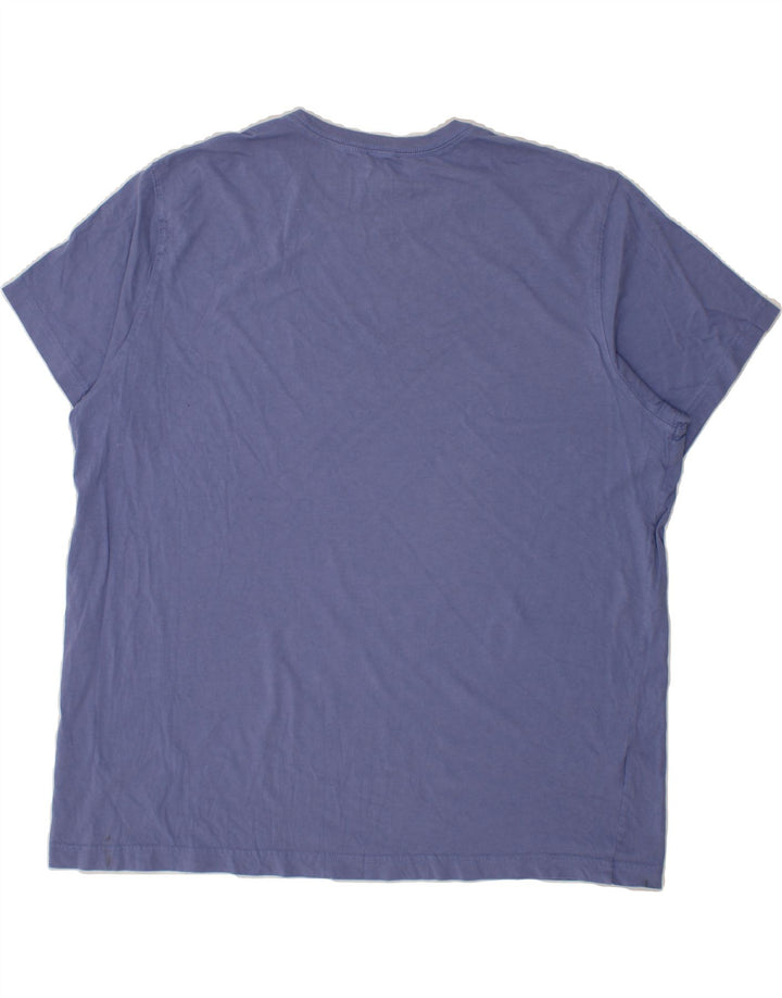 EDDIE BAUER Mens T-Shirt Top 2XL Blue Cotton Vintage Eddie Bauer and Second-Hand Eddie Bauer from Messina Hembry 