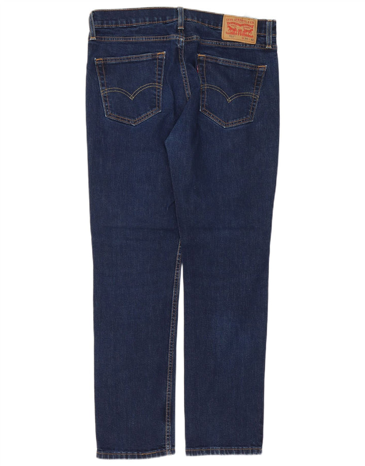 LEVI'S Masculino 511 Slim Jeans W34 L30 Azul Algodão