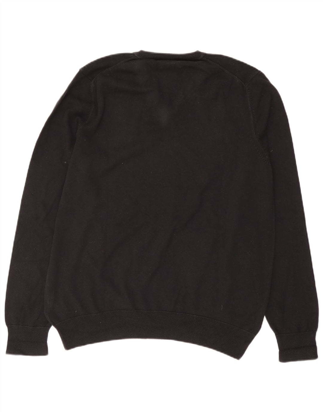 Suéter masculino Marks & Spencer com decote em V grande algodão preto