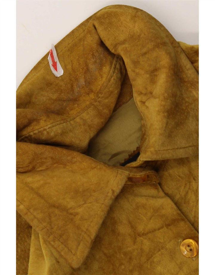 Jaqueta de camurça feminina vintage IT 48 XL cáqui