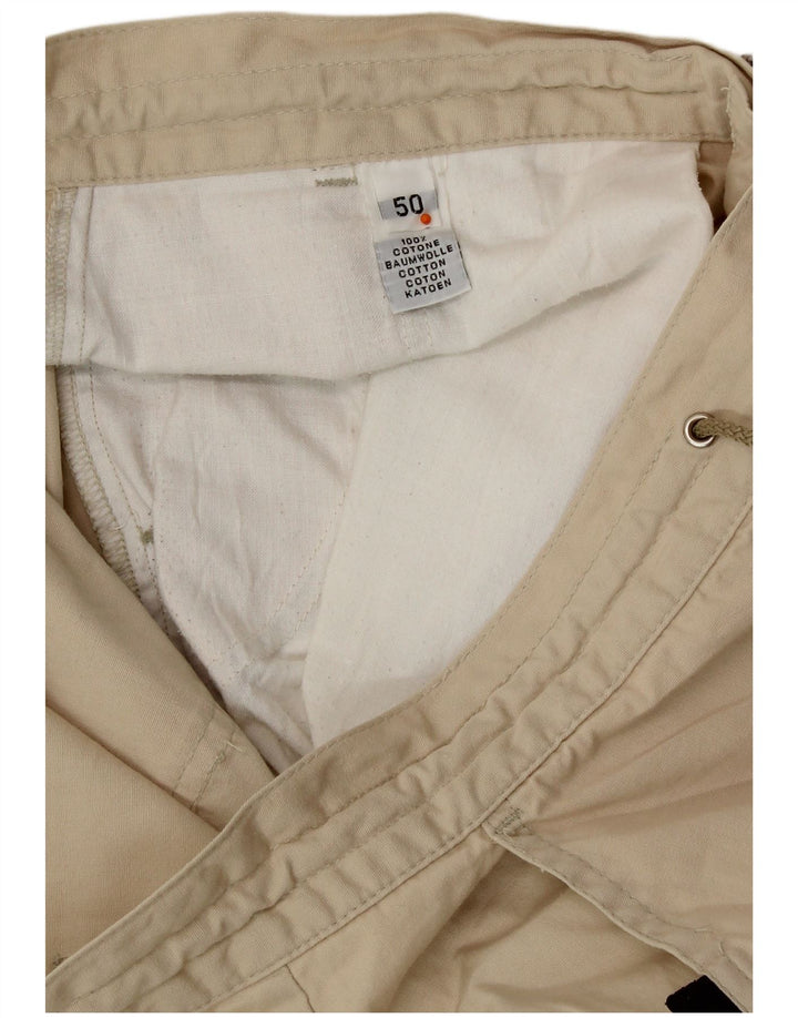 Shorts cargo masculino VINTAGE IT 50 grande W34 algodão bege