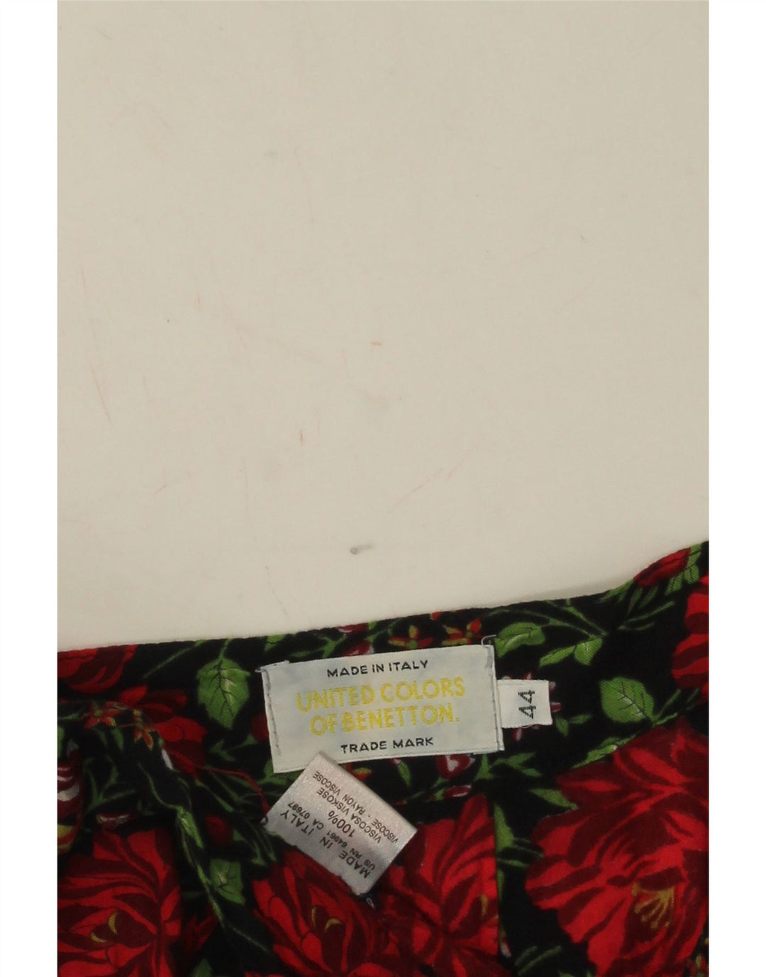 Saia maxi plissada feminina Benetton IT 44 médio W28 floral multicolorido