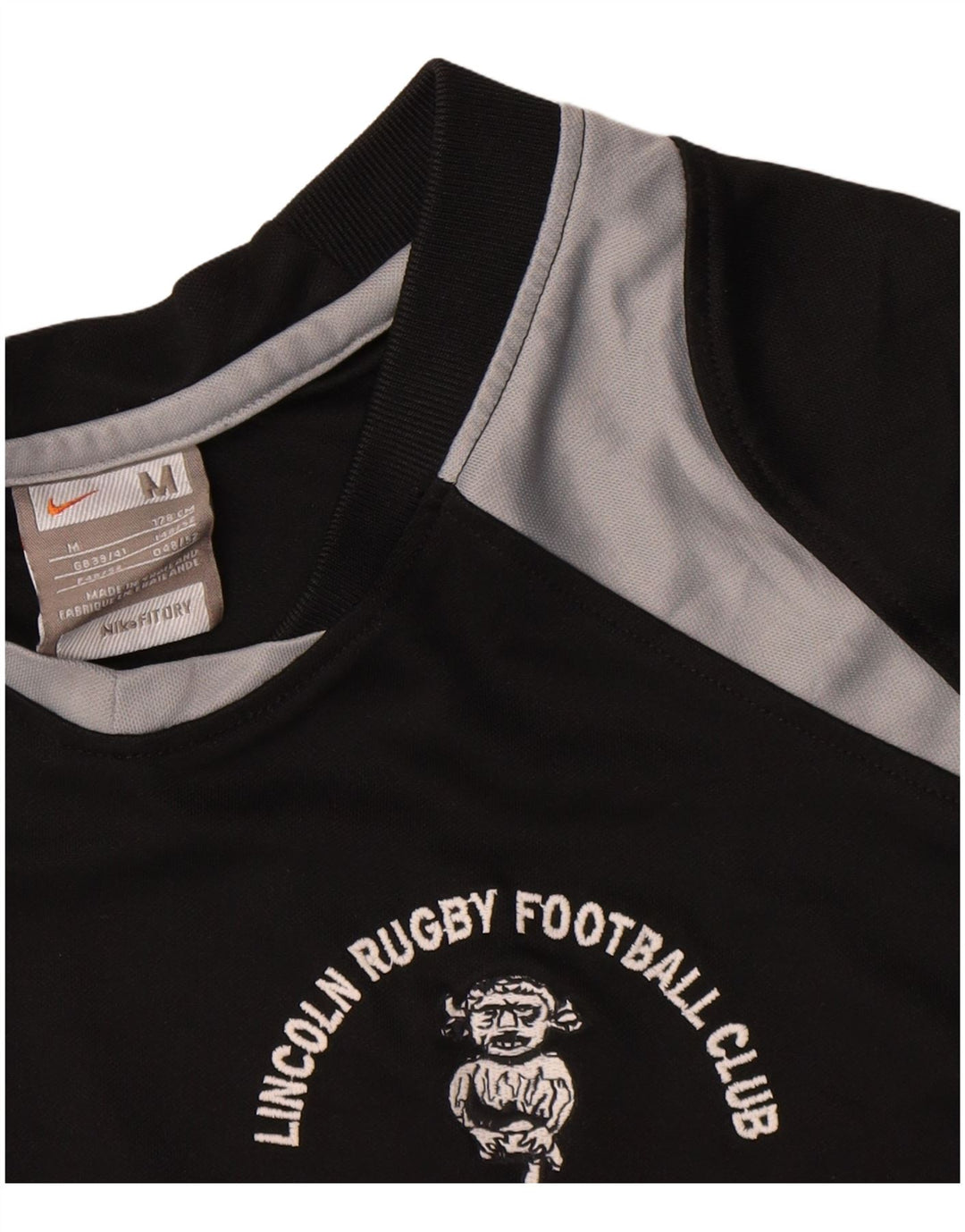 Camiseta gráfica masculina Nike UK 39/41 médio preto colorblock poliéster