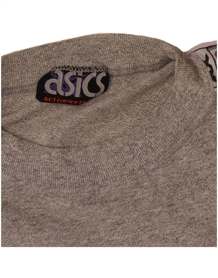 Camiseta Asics masculina gráfica Top cinza médio manchado acrílico
