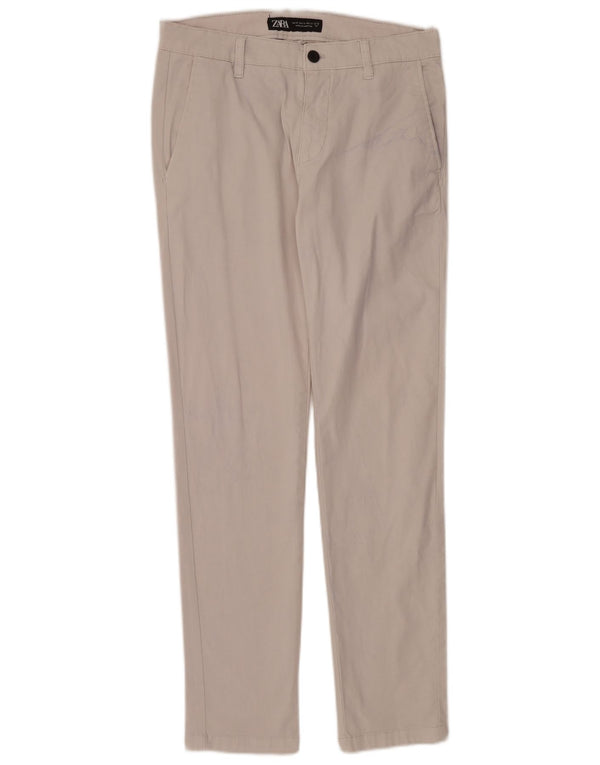 Zara Mens Slim Chino Calças EU 40 Médio W31 L30 Off White