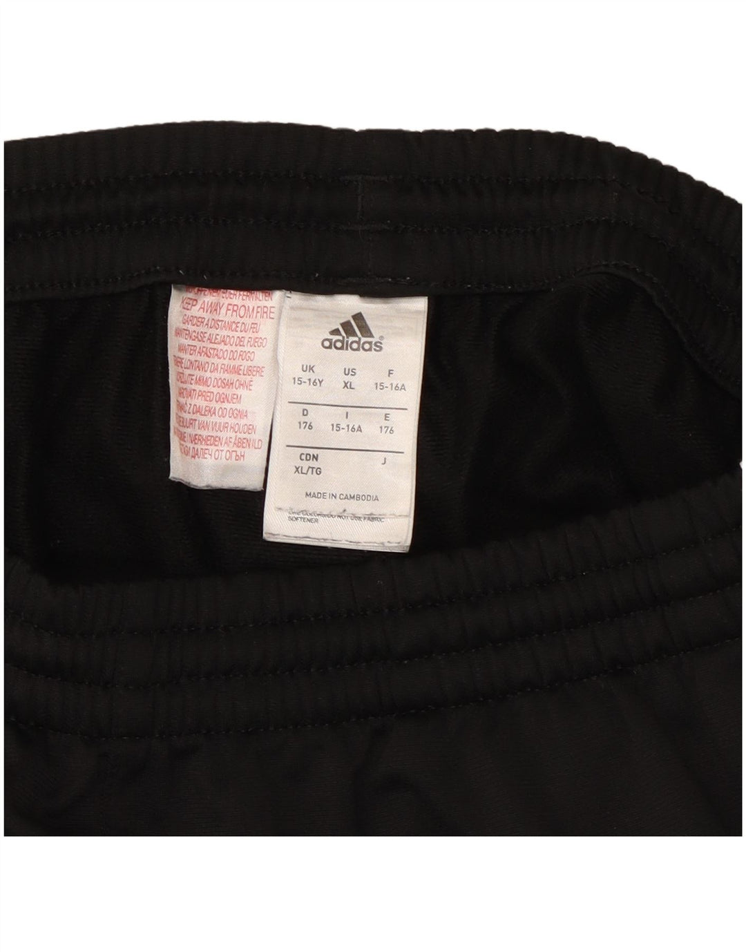 Adidas meninos calças de treino joggers 15-16 anos preto poliéster