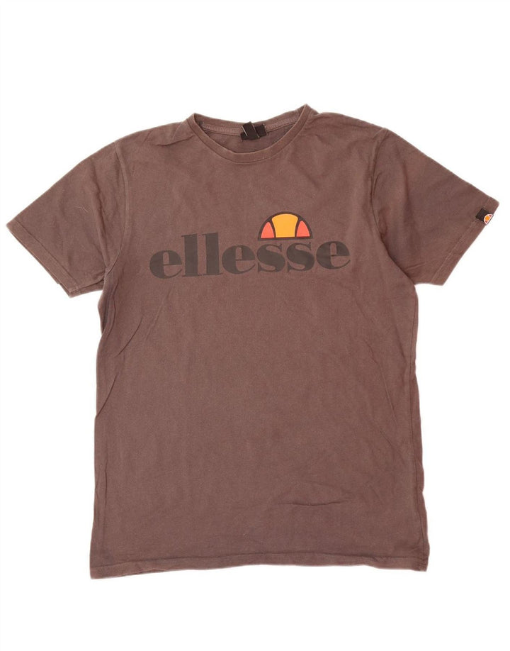 Camiseta masculina gráfica ELLESSE algodão cinza médio