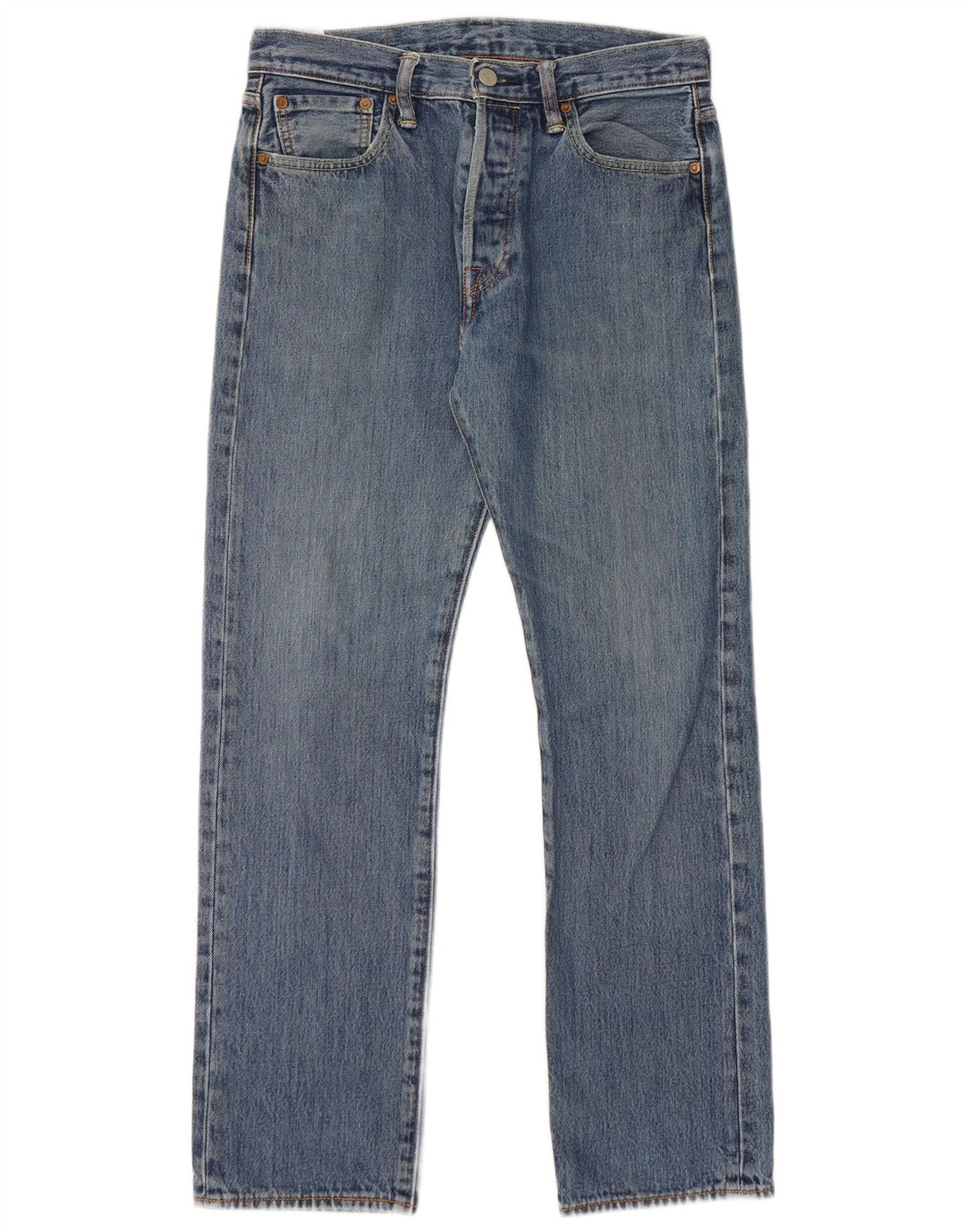 Levi's Masculino 501 Straight Jeans W30 L30 Azul Algodão