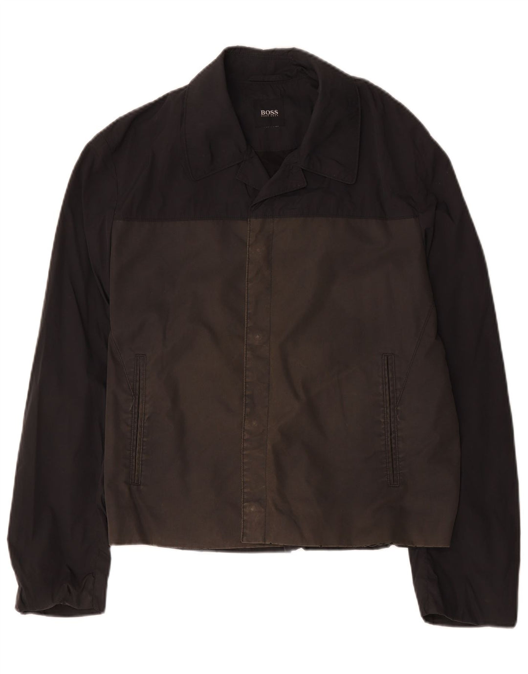 Jaqueta bomber masculina Hugo Boss Reino Unido 38 bloco colorido preto médio