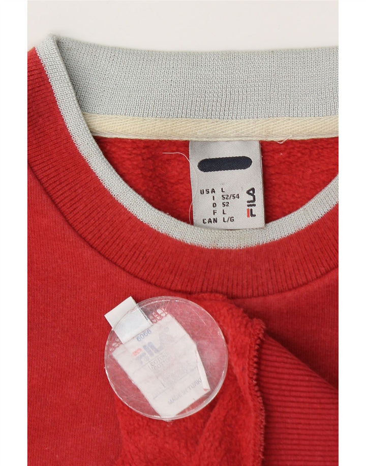 Moletom masculino Fila Jumper IT 52/54 grande algodão vermelho