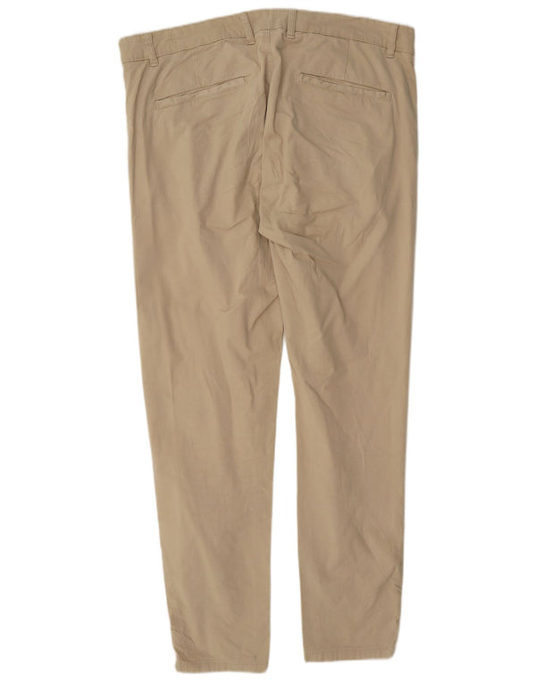 Zara Mens Slim Chino Calças EU 48 XL W38 L30 Bege
