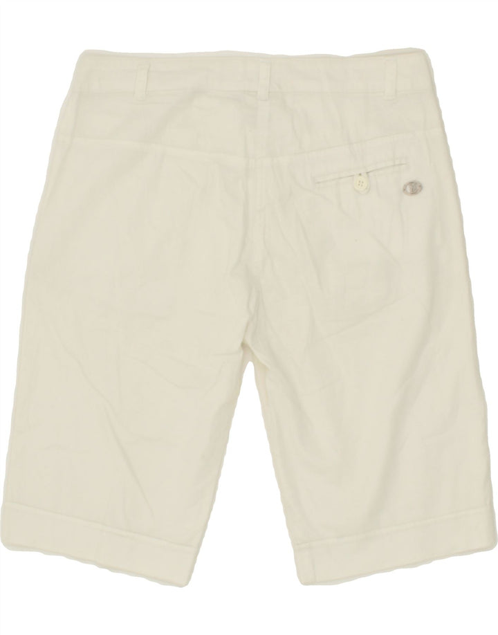 LOTTO Womens Bermuda Shorts UK 12 Medium W30  White Cotton Vintage Lotto and Second-Hand Lotto from Messina Hembry 