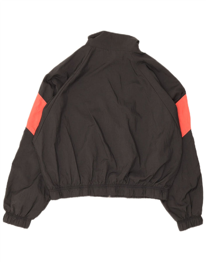 Adidas Womens Tracksuit Top Jacket UK 12/14 Medium Black Colourblock Nylon