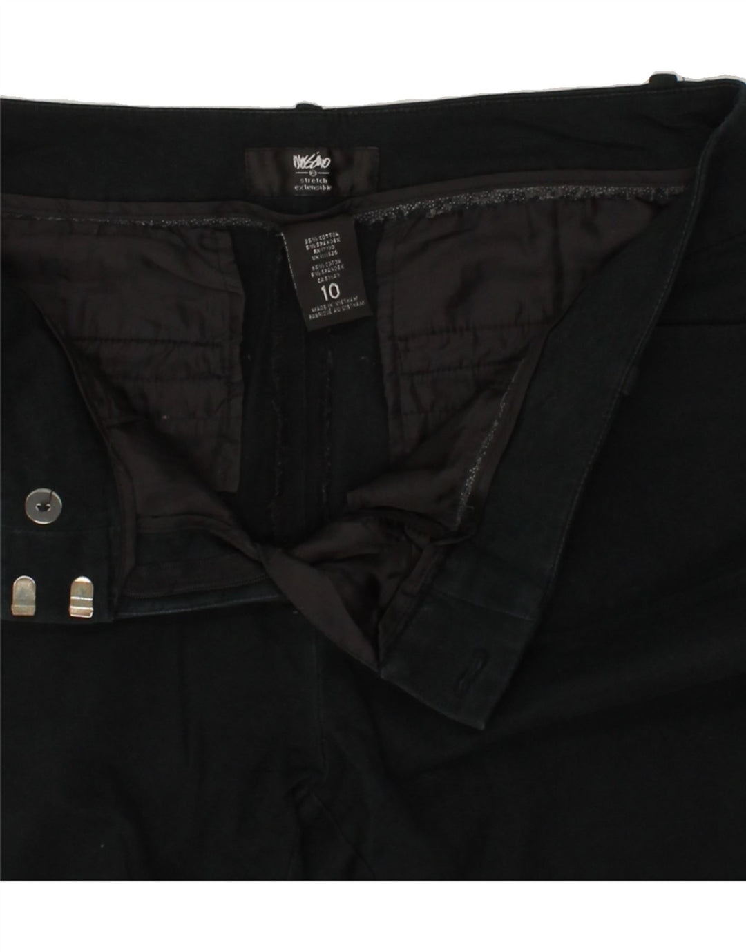 MOSSIMO Womens Stretch Slim Casual Trousers US 10 Large W27 L30 Black Vintage Mossimo and Second-Hand Mossimo from Messina Hembry 