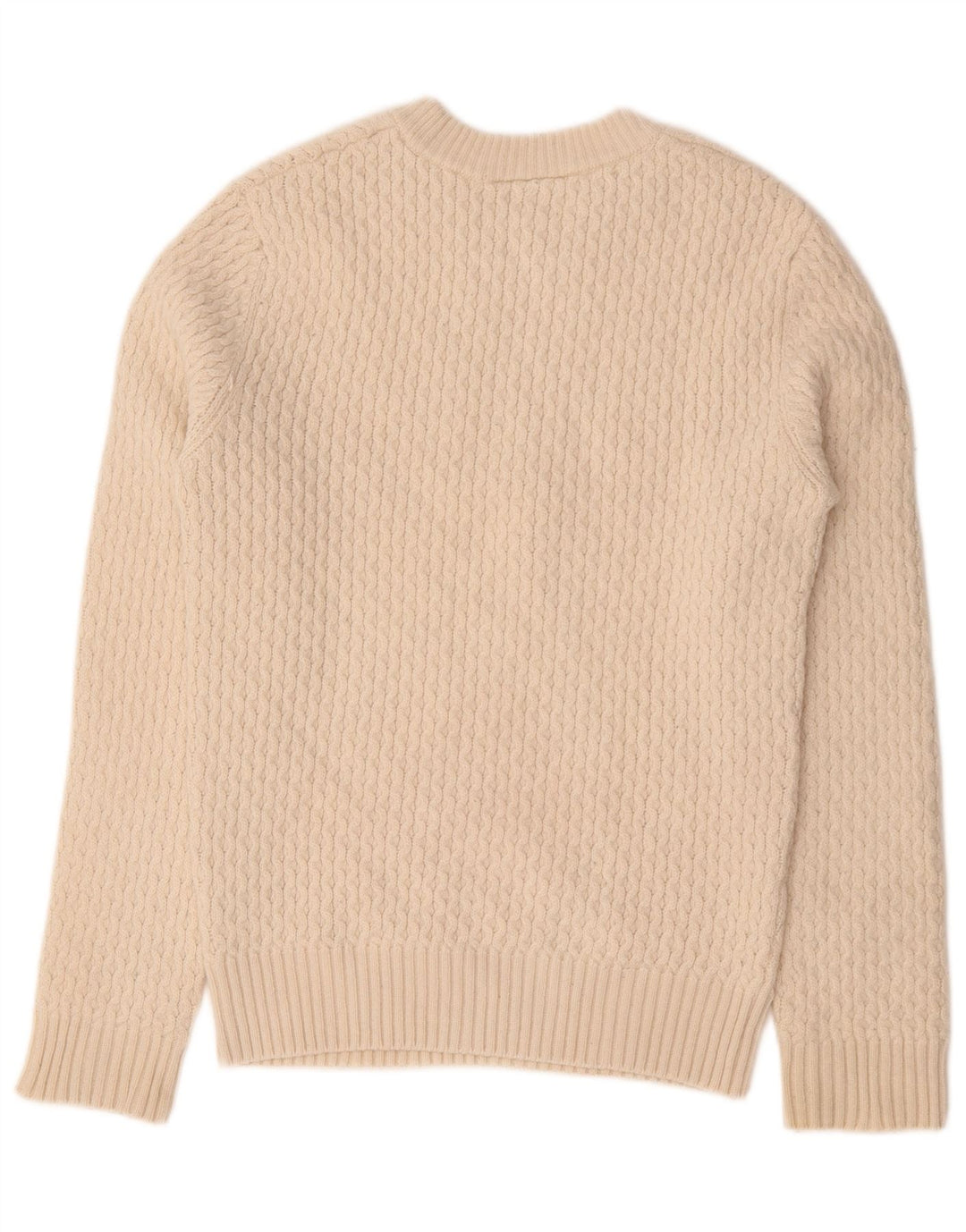 Suéter masculino Lacoste Regular Fit com gola redonda tamanho 3 pequeno off white