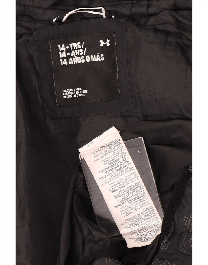 Jaqueta acolchoada com capuz para meninos Under Armour 13-14 anos camuflagem preta