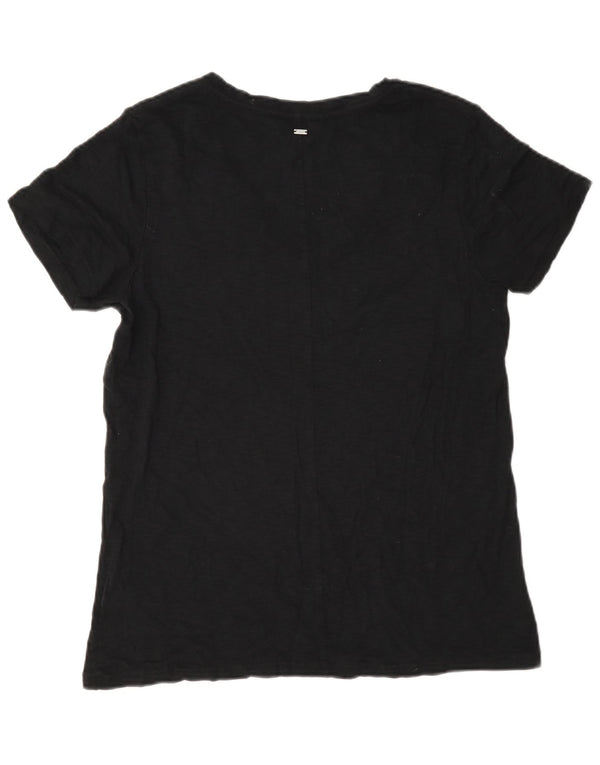 Superdry Womens Oversized T-Shirt Top UK 8 Small Navy Blue Cotton